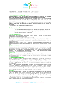 abortion….your questions answered