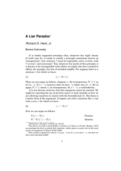 A Liar Paradox - Richard G. Heck, Jr.