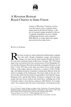 A Riverton Retreat: Royal Charter to State Forest