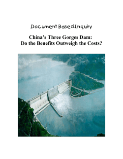 China`s Three Gorges Dam: Do the Benefits Outweigh the Costs?