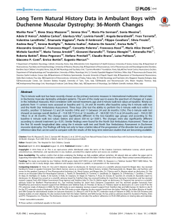 Long Term Natural History Data in Ambulant Boys with Duchenne