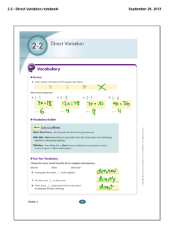 2.2 - Direct Variation.notebook