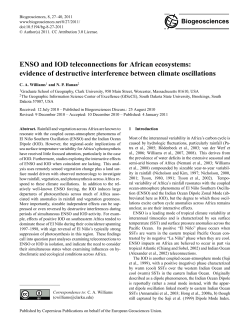 ENSO and IOD teleconnections for African ecosystems