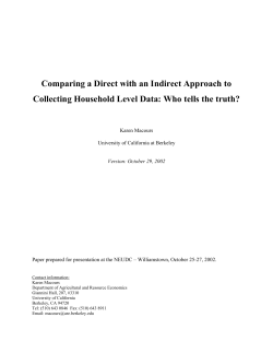 Comparing a Direct with an Indirect Approach to Collecting