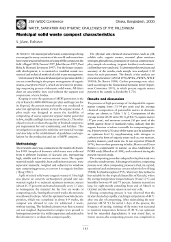 Municipal solid waste compost characteristics