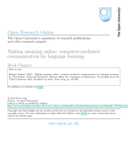Making meaning online: computer-mediated communication for