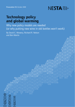Technology policy and global warming