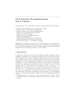PCol Automata: Recognizing Strings with P Colonies*