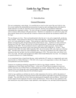 Little Ice Age Theory - Bread and Butter Science