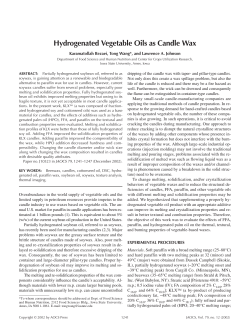 Hydrogenated vegetable oils as candle wax
