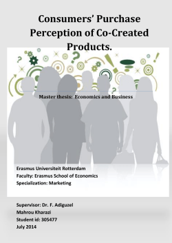 Consumers` Purchase Perception of Co