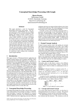 Conceptual Knowledge Processing with Google