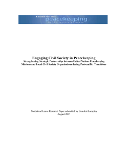 Engaging Civil Society in Peacekeeping