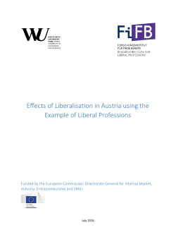 Effects of Liberalisation in Austria using the Example of Liberal