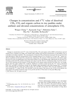 Organic Geochemistry