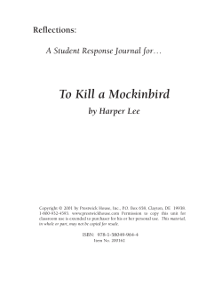 To Kill a Mockingbird - Teacher`s Pet Publications
