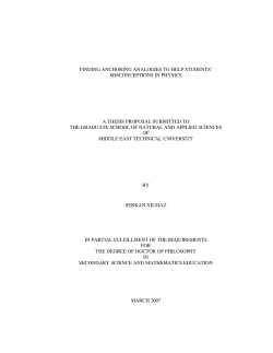 FINDING ANCHORING ANALOGIES TO HELP STUDENTS