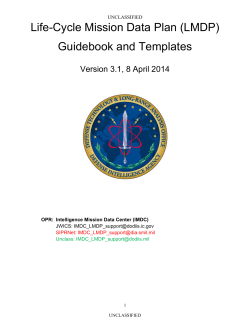 Life Cycle Mission Data Plan