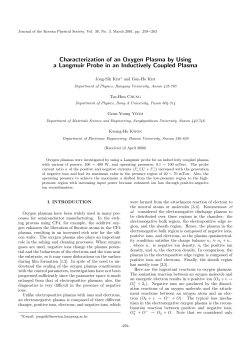 Characterization of an Oxygen Plasma by Using a Langmuir Probe