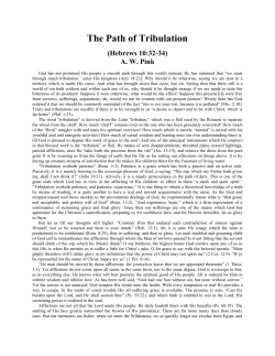 The Path of Tribulation