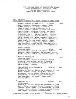 1985 NATIONAL NEWS AND DOCUMENTARY AWARDS HELD ON