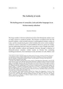 The Authority of words