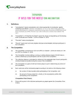 Everydayhero If Girls Ran the World terms and conditions