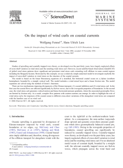 (2007) On the impact of wind curls on coastal currents