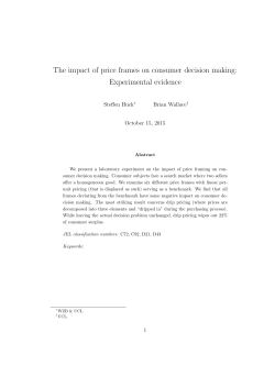 The impact of price frames on consumer decision making