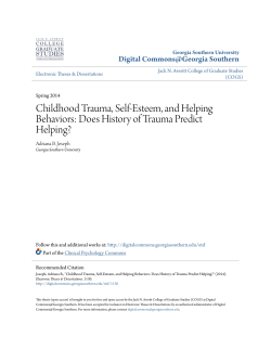 Childhood Trauma, Self-Esteem, and Helping Behaviors