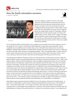 How the South rationalizes secession - jb