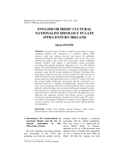 english or irish? cultural nationalist ideology in late 19th