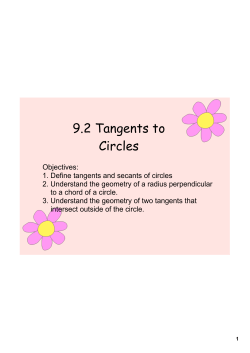 9.2 Tangents to Circles