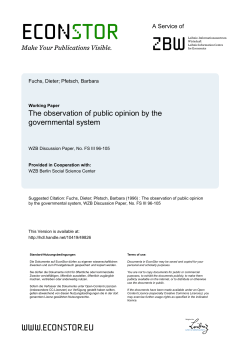 The observation of public opinion by the governmental