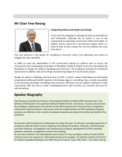 Mr Chan Yew Kwong Speaker Biography
