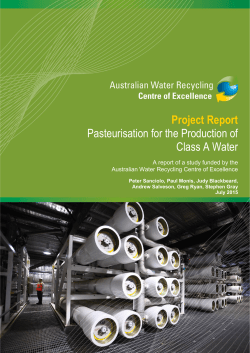 Pasteurisation for the Production of Class A Water