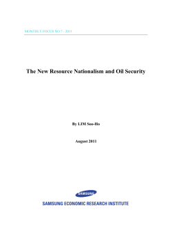 The New Resource Nationalism and Oil Security