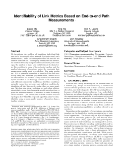Identifiability of Link Metrics Based on End-to-end