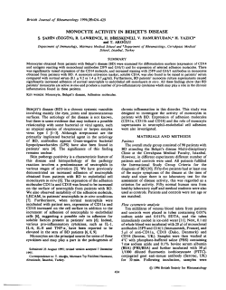 MONOCYTE ACTIVITY IN BEHCET`S DISEASE