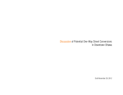 One-Way Street Conversion Discussion Paper