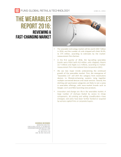 the wearables report 2016 - Fung Business Intelligence
