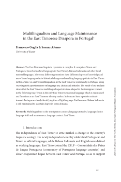 Multilingualism and Language Maintenance in the East Timorese