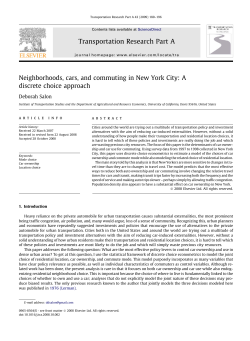 Neighborhoods, cars, and commuting in New York City: A discrete