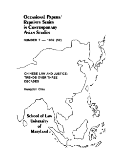Chinese Law and Justice: Trends Over Three Decades