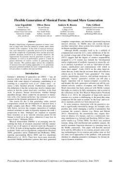 Flexible Generation of Musical Form: Beyond Mere Generation