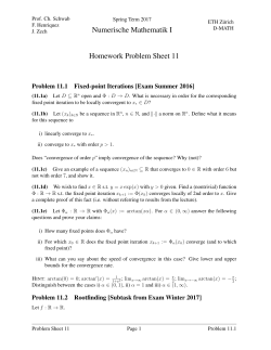 Problem Sheet 11 - Numerische Mathematik I, ST 2017