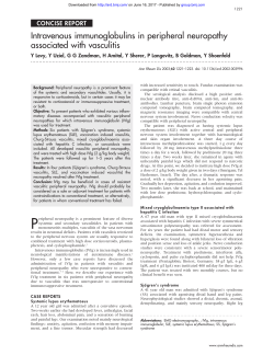 Intravenous immunoglobulins in peripheral neuropathy associated