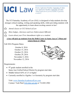The UCI Saturday Academy of Law (SAL) is designed to help