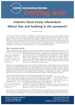 Ireland`s fiscal treaty referendum