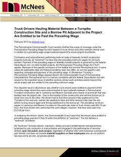 Truck Drivers Hauling Material Between a Turnpike